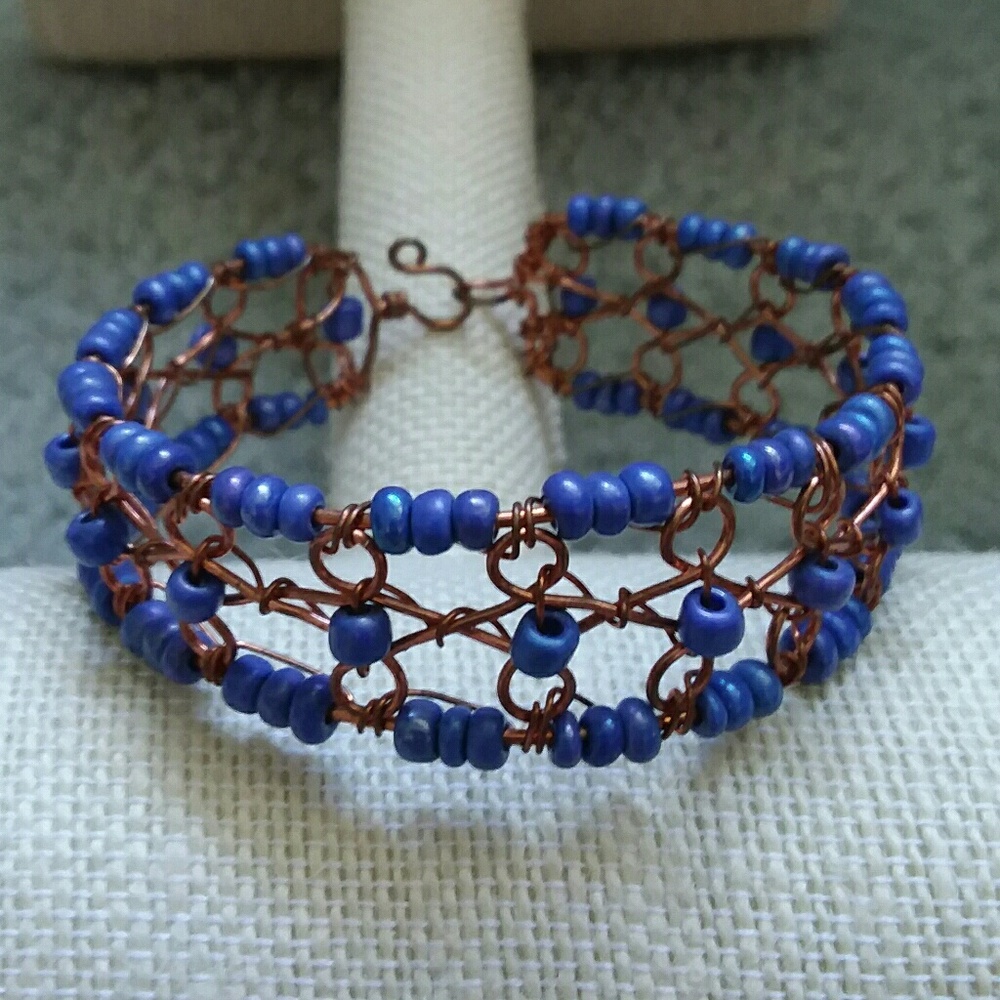 Handmade wire wrap bracelet
